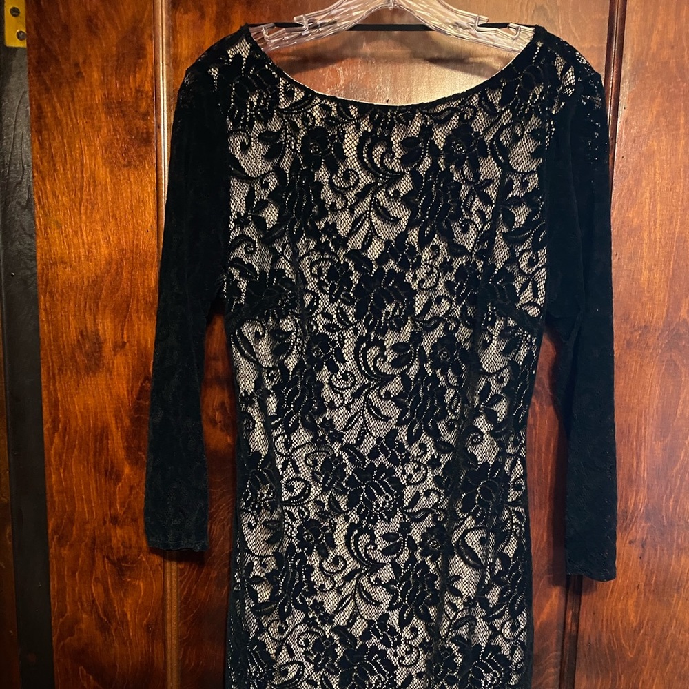 Black lace dress, size L